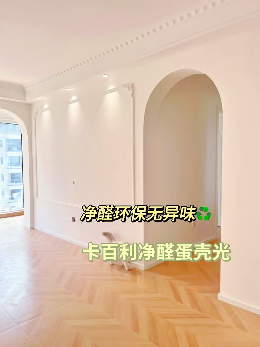 极简奶油风装修蛋壳光艺术漆