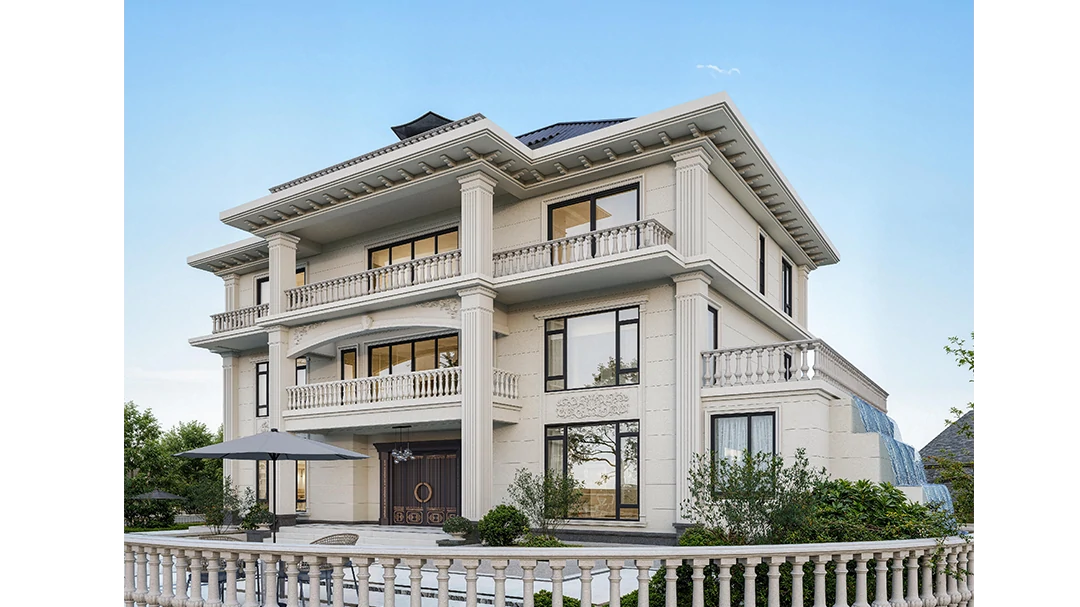 外墙漆效果图_欧式风格_无机艺术外墙漆_莫奈无机繁星感