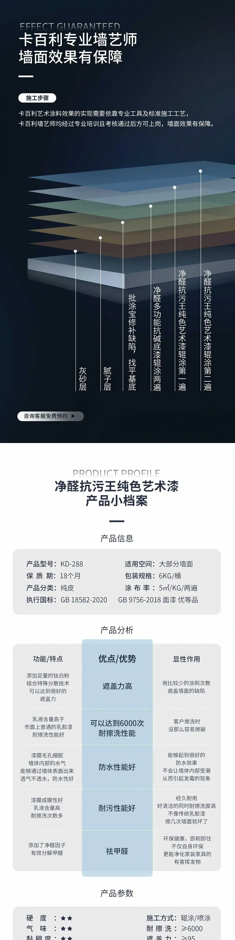 净醛抗污王纯色艺术漆